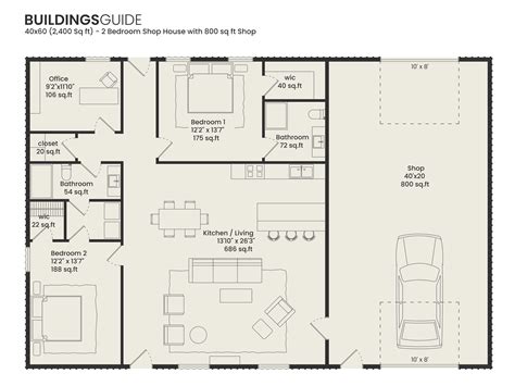 2 bedroom metal shop house plans|2 bedroom shouse plans free.